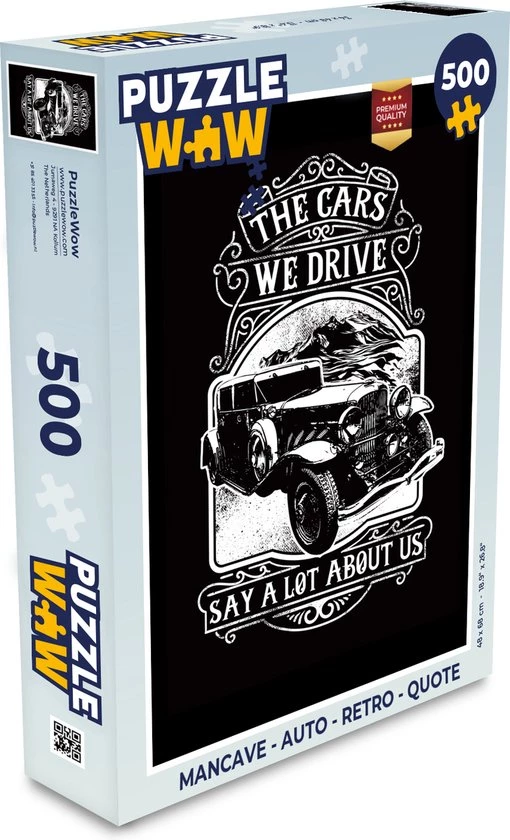 PuzzleWow Puzzel Mancave - Auto - Retro - Quote - Legpuzzel - Puzzel 500 Stukjes - Sinterklaas Cadeautjes - Sinterklaas Voor Grote Kinderen 1 PuzzleWow Puzzel Mancave - Auto - Retro - Quote - Legpuzzel - Puzzel 500 Stukjes - Sinterklaas Cadeautjes - Sinterklaas Voor Grote Kinderen