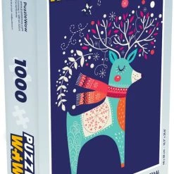 PuzzleWow Puzzel Rendier - Kerst - Winter - Kerstversiering - Legpuzzel - Puzzel 1000 Stukjes Volwassenen - Kerst - Cadeau - Kerstcadeau Voor Mannen, Vrouwen En Kinderen - Sinterklaas Cadeautjes - Sinterklaas Voor Grote Kinderen