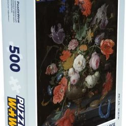 PuzzleWow Puzzel Stilleven Met Bloemen En Een Horloge - Legpuzzel - Puzzel 500 Stukjes - Sinterklaas Cadeautjes - Sinterklaas Voor Grote Kinderen