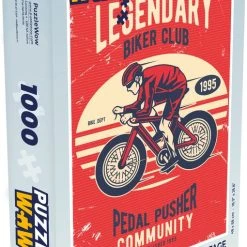 PuzzleWow Puzzel Fiets - Wielrenner - Helm - Vintage - Legpuzzel - Puzzel 1000 Stukjes Volwassenen - Sinterklaas Cadeautjes - Sinterklaas Voor Grote Kinderen