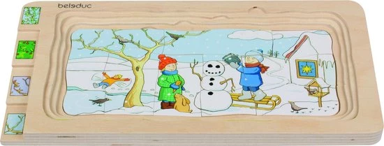 Beleduc Lagenpuzzel Vier Seizoenen 36 Stukjes 2 Beleduc Lagenpuzzel Vier Seizoenen 36 Stukjes - Afbeelding 2