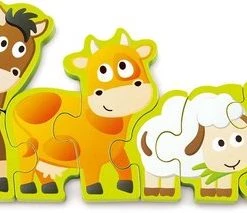 Hape Vormenpuzzel Dieren En Getallen Hout 34 Cm 10-delig
