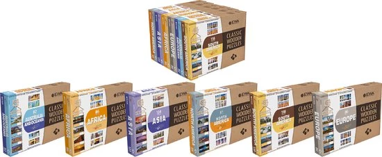 Eco-Wood-Art EWA - Houten Legpuzzel - 4 Dubbelzijdige Legpuzzels - Zuid Amerika - 2 Eco-Wood-Art EWA - Houten Legpuzzel - 4 Dubbelzijdige Legpuzzels - Zuid Amerika - - Afbeelding 2