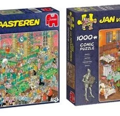 Jan Van Haasteren Puzzelbundel - 2 Stuks - Krijt Op Tijd! 1500 Stukjes & Darts 1000 Stukjes -Puzzels Verkoop 550x239 1