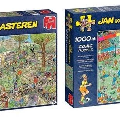Jan Van Haasteren Puzzelbundel - 2 Stuks - Wereldkampioenschappen Veldrijden 1000 Stuks & WK Vrouwenvoetbal 1000 Stuks