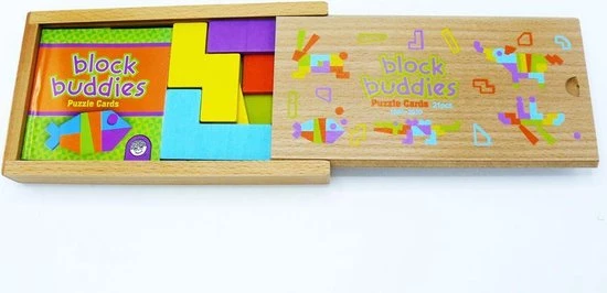 Doodadeals® | Houten Wisdom Puzzel | 21 Stukken | Inclusief Block Buddies Puzzel Kaarten 2 Doodadeals® | Houten Wisdom Puzzel | 21 Stukken | Inclusief Block Buddies Puzzel Kaarten - Afbeelding 2