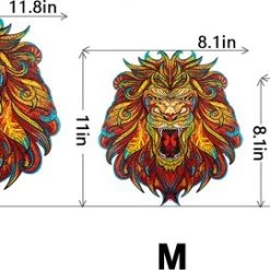 Brickkies®, Statige Leeuw, Stately Lion, Jigsaw Puzzle, Houten Puzzel, A3, Maat L, 32 X 30 Cm, 240 Stukjes -Puzzels Verkoop 550x270