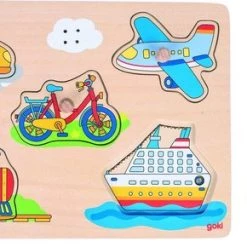 Goki Knopjespuzzel Met Geluid: Verkeersmiddelen 5-delig