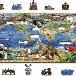 Wooden City Puzzel: ANIMAL KINGDOM MAP 505/50, In Hout, 8+ -Puzzels Verkoop 550x290