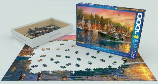 Eurographics Puzzel Dominic Davidson - Harbor Sunset 1000 Stukjes 2 Eurographics Puzzel Dominic Davidson - Harbor Sunset 1000 Stukjes - Afbeelding 2