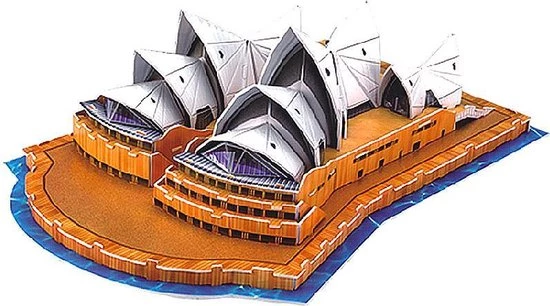 Playtastic, Fascinerende 3D-puzzel "Opera House" In Sydney, 58 Puzzelstukjes 1 Playtastic, Fascinerende 3D-puzzel "Opera House" In Sydney, 58 Puzzelstukjes