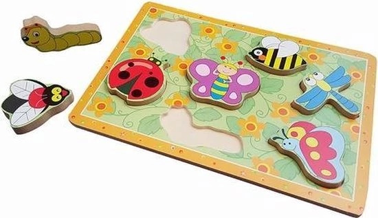 Playwood Puzzel Insect Dikke Stukken 1 Playwood Puzzel Insect Dikke Stukken