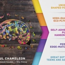 Wood Trick Kleurrijke Kameleon - Houten Vormpuzzel 22 Wood Trick Kleurrijke Kameleon - Houten Vormpuzzel -Puzzels Verkoop 550x340