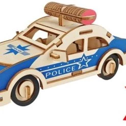De Bouwplaats Bouwpakket 3D Puzzel Politieauto- Hout -Puzzels Verkoop 550x344 1