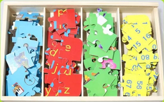 MiDeer 3-in-1 3*66 Stuks Dubbelzijdig Hout Puzzels In Houten Geschenkdoos - Hout Puzzel - Dieren - Kinderpuzzel - Educatief Speelgoed Voor Kinderen 4 MiDeer 3-in-1 3*66 Stuks Dubbelzijdig Hout Puzzels In Houten Geschenkdoos - Hout Puzzel - Dieren - Kinderpuzzel - Educatief Speelgoed Voor Kinderen - Afbeelding 4