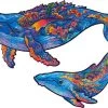 UNIDRAGON Houten Puzzel Dier - Melkachtige Walvissen - 172 Stukjes - Medium 33x20 Cm