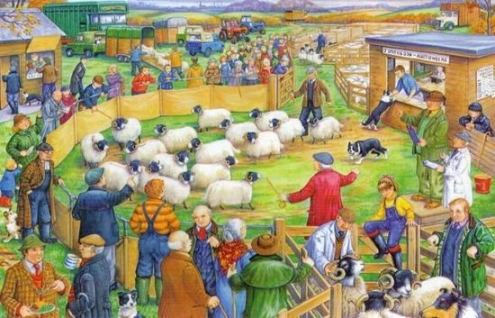 House Of Puzzles Sheep Sale Puzzel 250 Stukjes XL 2 House Of Puzzles Sheep Sale Puzzel 250 Stukjes XL - Afbeelding 2