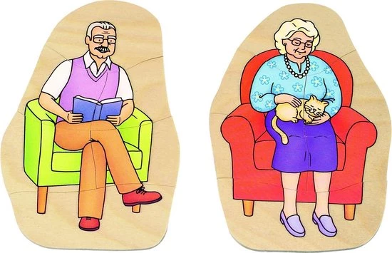 Beleduc Lagenpuzzel Opa En Oma 40 Stukjes 7 Beleduc Lagenpuzzel Opa En Oma 40 Stukjes - Afbeelding 7