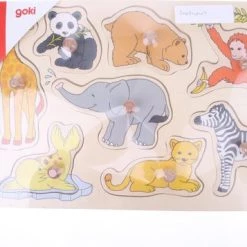 Goki Knopjespuzzel Wilde Dieren 8 Stukken