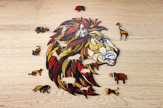 Eco-Wood-Art Eco Wood Art Houten Legpuzzel Lion Size L, 1812, 40,5x36,5x0,5cm 1 Eco-Wood-Art Eco Wood Art Houten Legpuzzel Lion Size L, 1812, 40,5x36,5x0,5cm