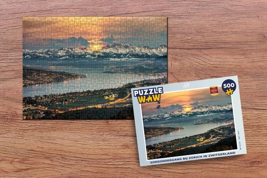 PuzzleWow Puzzel Zonsondergang Bij Zürich In Zwitserland - Legpuzzel - Puzzel 500 Stukjes - Sinterklaas Cadeautjes - Sinterklaas Voor Grote Kinderen 2 PuzzleWow Puzzel Zonsondergang Bij Zürich In Zwitserland - Legpuzzel - Puzzel 500 Stukjes - Sinterklaas Cadeautjes - Sinterklaas Voor Grote Kinderen - Afbeelding 2
