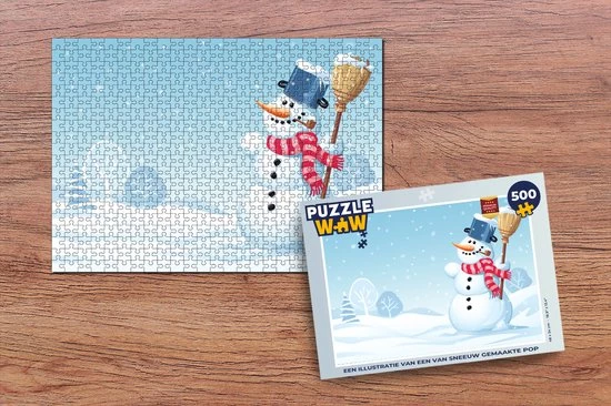PuzzleWow Puzzel Een Van Sneeuw Gemaakte Pop - Legpuzzel - Puzzel 500 Stukjes - Kerst - Cadeau - Kerstcadeau Voor Mannen, Vrouwen En Kinderen - Sinterklaas Cadeautjes - Sinterklaas Voor Grote Kinderen 2 PuzzleWow Puzzel Een Van Sneeuw Gemaakte Pop - Legpuzzel - Puzzel 500 Stukjes - Kerst - Cadeau - Kerstcadeau Voor Mannen, Vrouwen En Kinderen - Sinterklaas Cadeautjes - Sinterklaas Voor Grote Kinderen - Afbeelding 2
