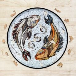 Eco-Wood-Art Eco Wood Art Houten Legpuzzel Koi Karper Size L, 2192, 39,5x39,5x0,5cm