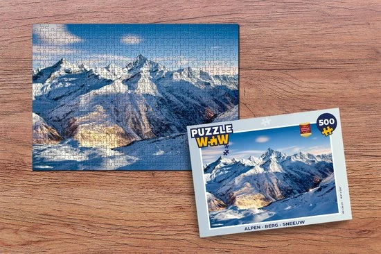 PuzzleWow Puzzel Alpen - Berg - Sneeuw - Legpuzzel - Puzzel 500 Stukjes - Sinterklaas Cadeautjes - Sinterklaas Voor Grote Kinderen 2 PuzzleWow Puzzel Alpen - Berg - Sneeuw - Legpuzzel - Puzzel 500 Stukjes - Sinterklaas Cadeautjes - Sinterklaas Voor Grote Kinderen - Afbeelding 2