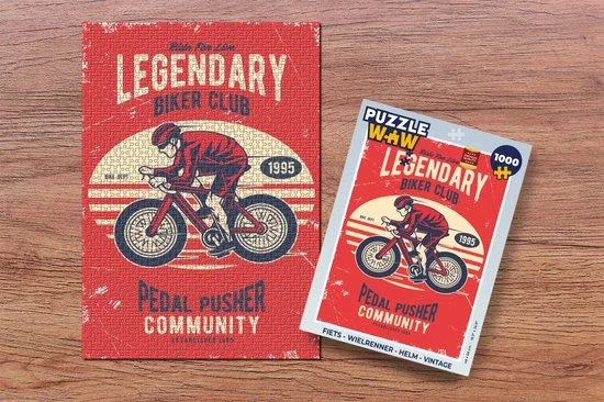 PuzzleWow Puzzel Fiets - Wielrenner - Helm - Vintage - Legpuzzel - Puzzel 1000 Stukjes Volwassenen - Sinterklaas Cadeautjes - Sinterklaas Voor Grote Kinderen 2 PuzzleWow Puzzel Fiets - Wielrenner - Helm - Vintage - Legpuzzel - Puzzel 1000 Stukjes Volwassenen - Sinterklaas Cadeautjes - Sinterklaas Voor Grote Kinderen - Afbeelding 2