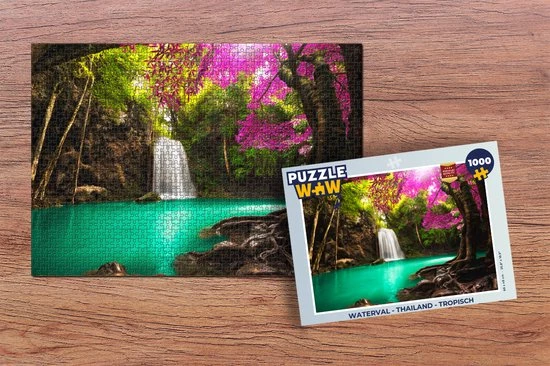 PuzzleWow Puzzel Waterval Met Kleurrijke Bloemen En Bomen - Natuur - Jungle - Legpuzzel - Puzzel 1000 Stukjes Volwassenen - Sinterklaas Cadeautjes - Sinterklaas Voor Grote Kinderen 2 PuzzleWow Puzzel Waterval Met Kleurrijke Bloemen En Bomen - Natuur - Jungle - Legpuzzel - Puzzel 1000 Stukjes Volwassenen - Sinterklaas Cadeautjes - Sinterklaas Voor Grote Kinderen - Afbeelding 2