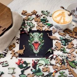 Art Bizniz Legpuzzel T-rex 37 X 28 Cm Hout Groen 129-delig 16 Art Bizniz Legpuzzel T-rex 37 X 28 Cm Hout Groen 129-delig -Puzzels Verkoop 550x366 81