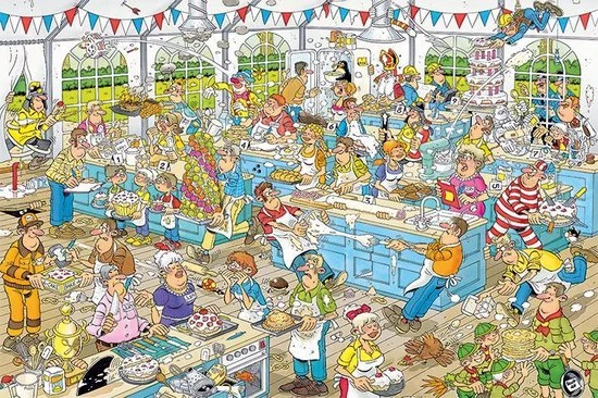 Jan Van Haasteren Taarten Toernooi Puzzel - 1500 Stukjes 10 Jan Van Haasteren Taarten Toernooi Puzzel - 1500 Stukjes - Afbeelding 10