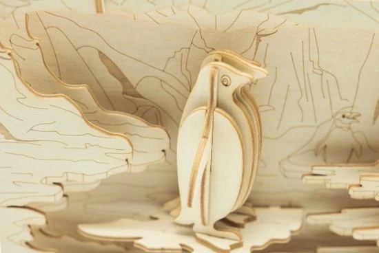 De Bouwplaats Bouwpakket 3D Puzzel Theater Pinguïn- Hout 4 De Bouwplaats Bouwpakket 3D Puzzel Theater Pinguïn- Hout - Afbeelding 4