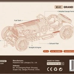 Robotime Modelbouwpakket V8 GP Car 19 X 8 Cm Hout 220-delig -Puzzels Verkoop 550x372 4