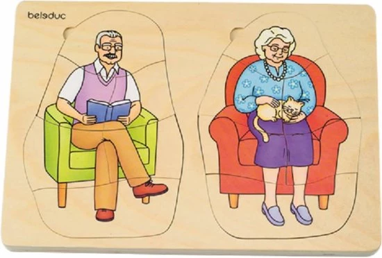 Beleduc Lagenpuzzel Opa En Oma 40 Stukjes 9 Beleduc Lagenpuzzel Opa En Oma 40 Stukjes - Afbeelding 9