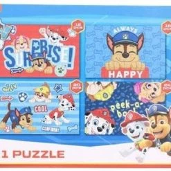 Merkloos PAW Patrol - Puzzel - 4 In 1 - Vanaf 3 Jaar - Speelgoed 19 X 29 Cm