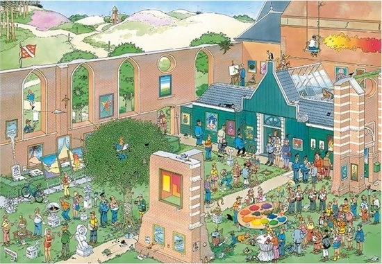 Jan Van Haasteren - NK Puzzelen 1000 Stukjes & De Kunstmarkt 2000 Stukjes & De Wijnmakerij 1000 5 Jan Van Haasteren - NK Puzzelen 1000 Stukjes & De Kunstmarkt 2000 Stukjes & De Wijnmakerij 1000 - Afbeelding 5