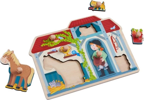 Haba - Inleg Puzzel - In De Paardenstal - 6st. 4 Haba - Inleg Puzzel - In De Paardenstal - 6st. - Afbeelding 4