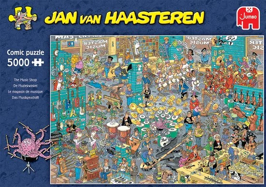 Jan Van Haasteren De Muziekwinkel Puzzel - 5000 Stukjes 4 Jan Van Haasteren De Muziekwinkel Puzzel - 5000 Stukjes - Afbeelding 4