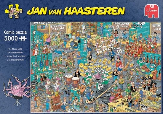Jan Van Haasteren De Muziekwinkel Puzzel - 5000 Stukjes 7 Jan Van Haasteren De Muziekwinkel Puzzel - 5000 Stukjes - Afbeelding 7