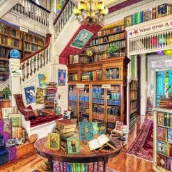 Wooden City Puzzel: WISH UPON A BOOK SHOP 1010/100, In Hout, 8+ -Puzzels Verkoop 550x388