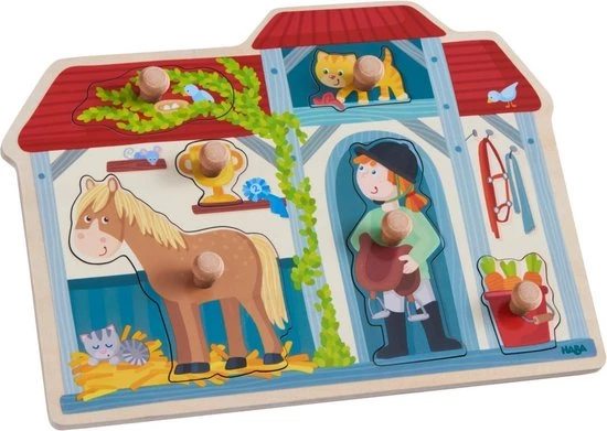 Haba - Inleg Puzzel - In De Paardenstal - 6st. 5 Haba - Inleg Puzzel - In De Paardenstal - 6st. - Afbeelding 5