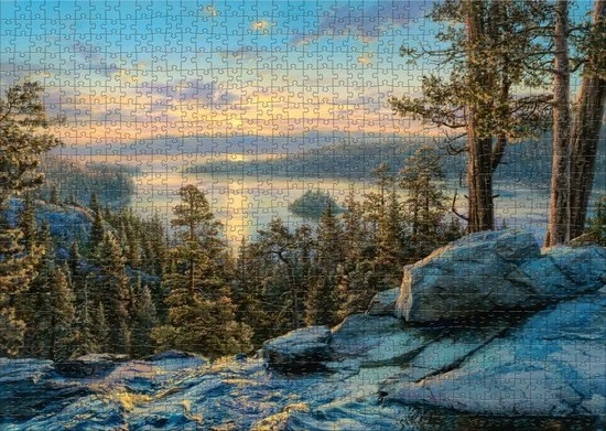 Rebo Productions Rebo Legpuzzel 1000 Stukjes - Lake Tahoe Sunrise 2 Rebo Productions Rebo Legpuzzel 1000 Stukjes - Lake Tahoe Sunrise - Afbeelding 2