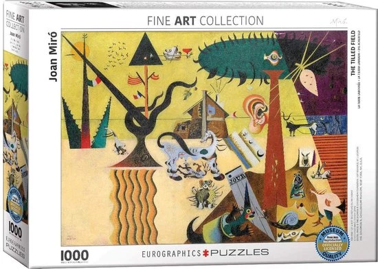 Eurographics Puzzel The Tilled Field - Joan Miro - 1000 Stukjes 2 Eurographics Puzzel The Tilled Field - Joan Miro - 1000 Stukjes - Afbeelding 2