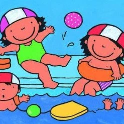 Puzzelman Kathleen Amant Noa Zwemmen - Vloerpuzzel - 16 Stukjes