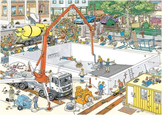 Jan Van Haasteren - Puzzelset - De Kunstmarkt 2000 Stukjes & Bijna Klaar 1000 Stukjes 5 Jan Van Haasteren - Puzzelset - De Kunstmarkt 2000 Stukjes & Bijna Klaar 1000 Stukjes - Afbeelding 5