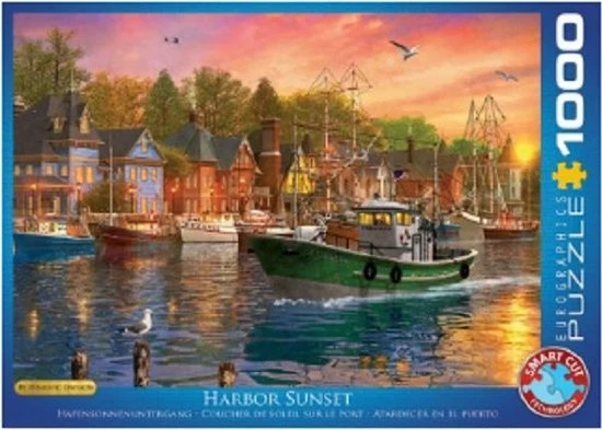 Eurographics Puzzel Dominic Davidson - Harbor Sunset 1000 Stukjes 3 Eurographics Puzzel Dominic Davidson - Harbor Sunset 1000 Stukjes - Afbeelding 3