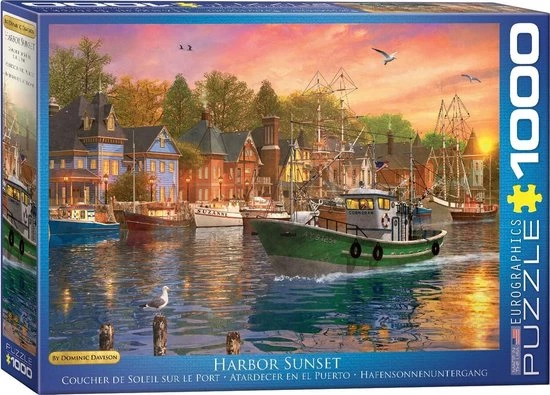 Eurographics Puzzel Dominic Davidson - Harbor Sunset 1000 Stukjes 1 Eurographics Puzzel Dominic Davidson - Harbor Sunset 1000 Stukjes