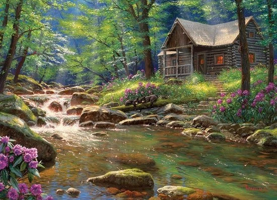 Cobble Hill Puzzle 1000 Pieces - Fishing Cabin 1 Cobble Hill Puzzle 1000 Pieces - Fishing Cabin
