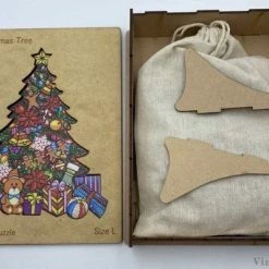 VinkToys® Legpuzzel - Kerstboom A3 - Houten Jigsaw Kerst Puzzel Kerstboom A3 - Houten Kerst Puzzel - 296 Stukjes -Puzzels Verkoop 550x398 9